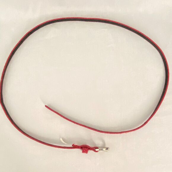 Barely There Womens Belt 8 Waist Red Honeycomb Texture Faux Leather - Picture 5 of 11